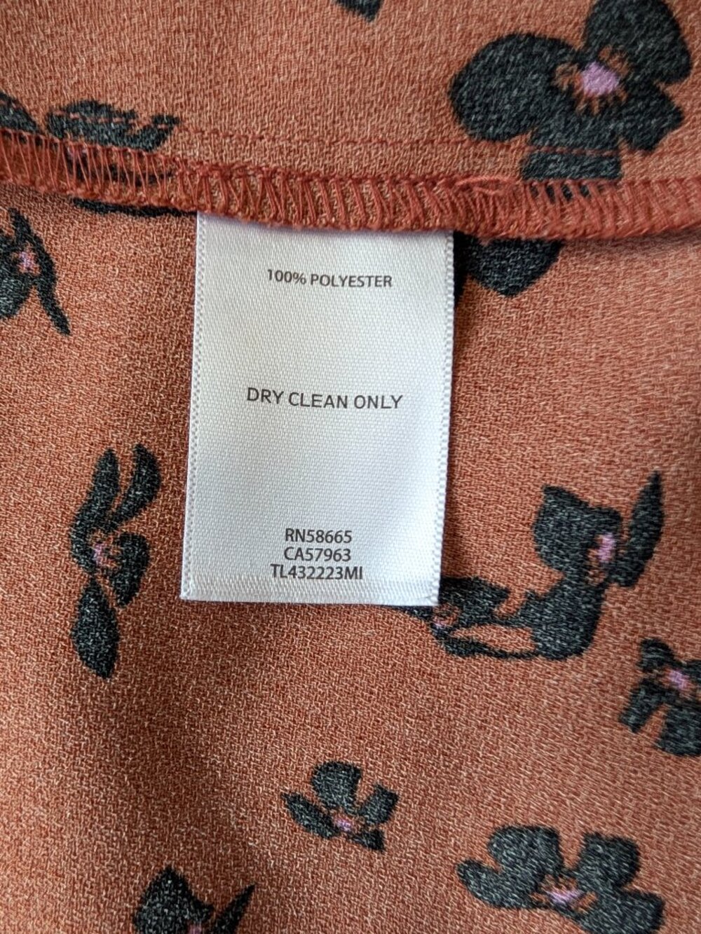 LEITH Rust Floral Open-Front Blazer | Small - Picture 9 of 9